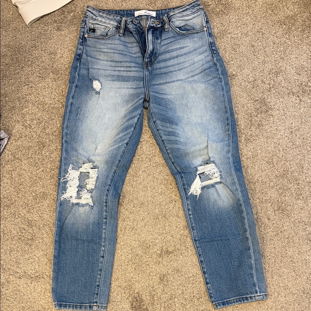 KanCan Light Blue Distressed Boyfriend Jeans